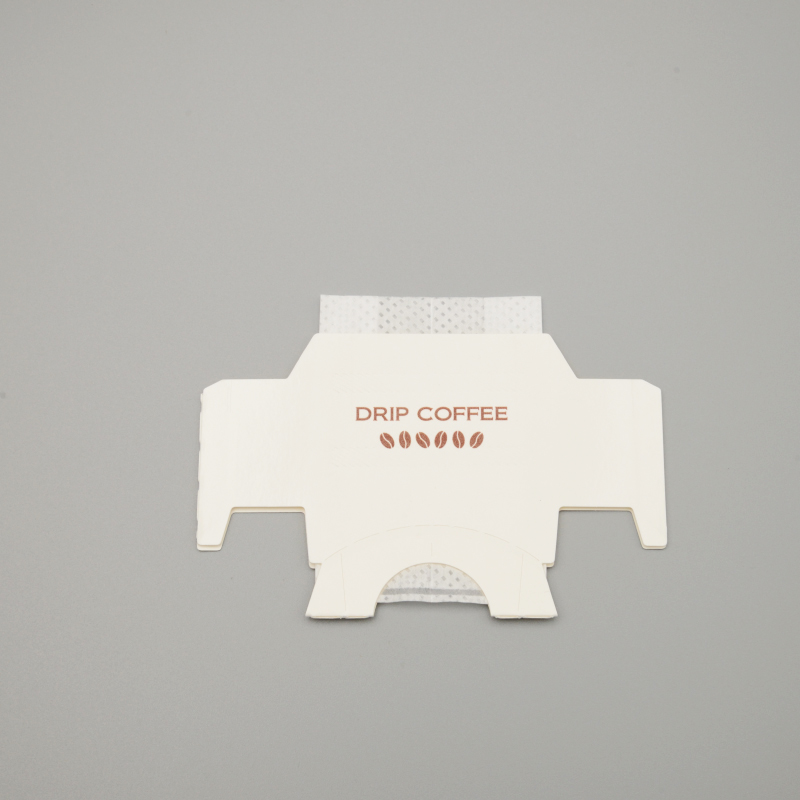 Food grade O shaped non woven coffee bag with hanging ears