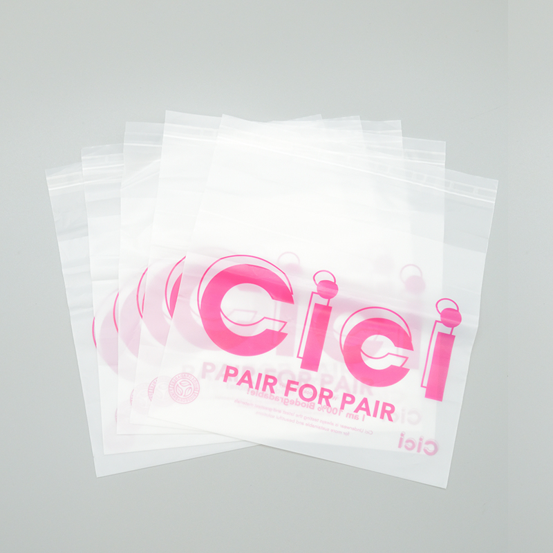 Custom printed compostable white/clear plastic self adhesive transparent plastic heavy packing bags with logo