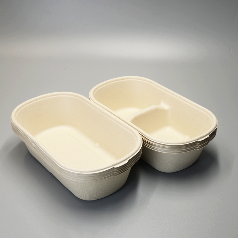 Disposable Compostable Sugarcane Bagasse Salad Bowl With Compostable Lid