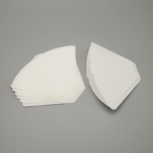 Sector shape white color coffee filter paper