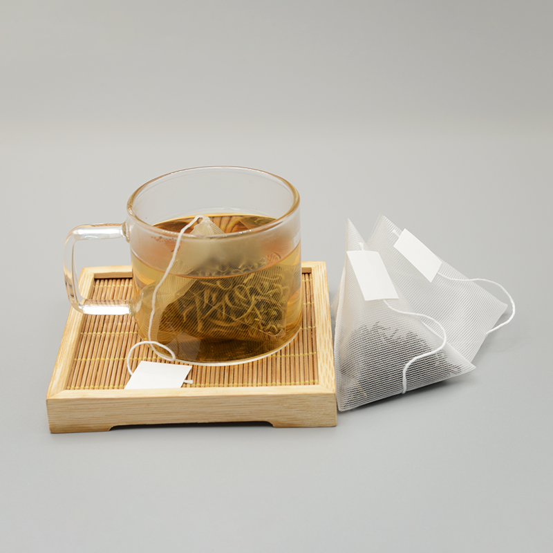 Non-GMO PLA corn Fiber Mesh Empty Teabag with Tag Featured Image