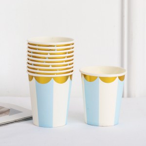 Disposable tableware party decoration 10pcs/1 pack bronzing paper cups