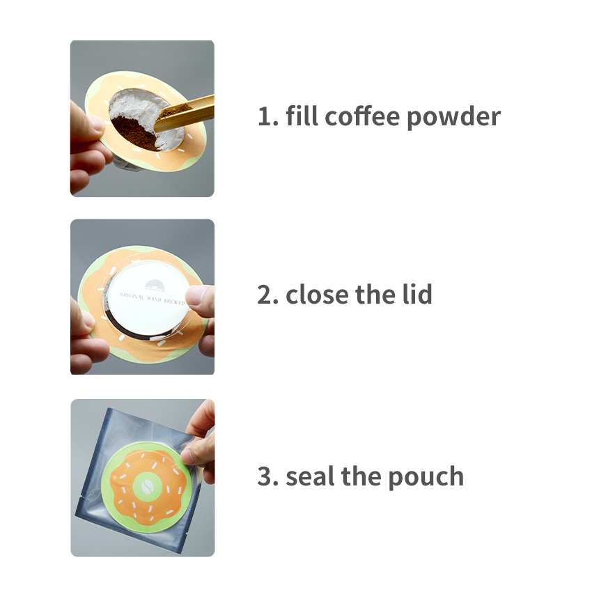 How to put ground coffee into UFO drip coffee bag