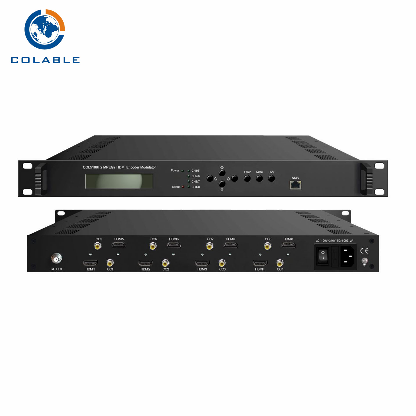 OEM China Ip Modulator - 4/8CH HD MPEG-2 Video DVB-C/T ATSC ISDB-T Encoder Modulator COL5188H2 – Colable