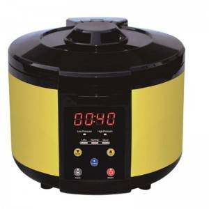 Shaohong 4L, Multi-function Electric Cooker, Instant Digital Pressure Pot, Touch button, Stain-Resistant Slow Cooker, Steamer, Sauté, Rice Cooker, Cake Maker, Egg Cooker, Sterilizer and Warmer with Large LCD Panel, 11+ Accessories, yellow. AX-971DT