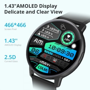 COLMI i31 Smartwatch 1.43 ນິ້ວ ຈໍ AMOLED ຈໍສະແດງຜົນສະເໝີ 100+ Sport Mode Smart Watch