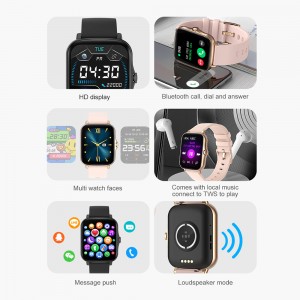 COLMI P8 Plus GT Smartwatch 1.69 ″ HD Screen Bluetooth Call Call Taic TWS Earphones Smart Watch