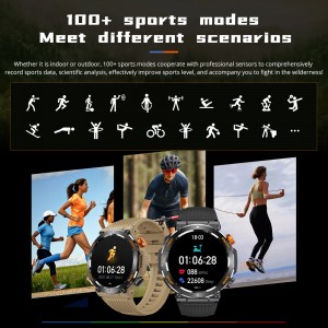 COLMI V68 Smartwatch 1,43″ AMOLED 100+ Sportmodus Kompass Taschenlampe Smartwatch