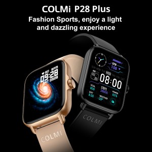 COLMI P28 Plus smartwatch 1,69 dyuymli HD ekranli Bluetooth qo'ng'iroq qiluvchi IP67 suv o'tkazmaydigan aqlli soat