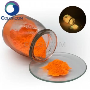 Oranžinis stroncio aliuminato fotoliuminescencinis pigmentas