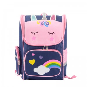 Fashion printed girl polyester cloth cartoon children’s schoolbag