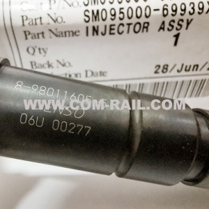 ISUZU DMAX အတွက် မူရင်း Fuel Injector 8-98011605-3 095000-6993