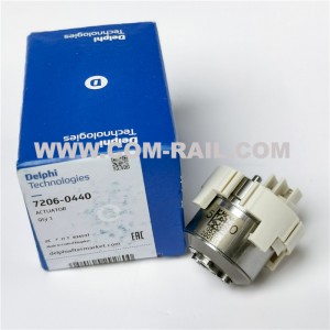 DELPHI tena solika injector fanaraha-maso valve actuator solenoid valve 7206-0440