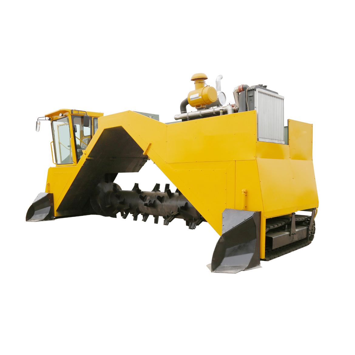 China biggest compost machine for livestock cow manure compost windrow turner Featured Image