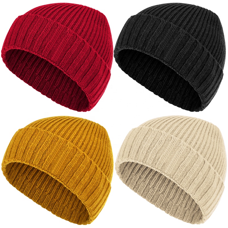 Ladies Winter Elegant Fashion Designer Hats Women, Woolen Inspired Girls Slouch Ribbed Beanie Red Woman’s Knitted Hats
