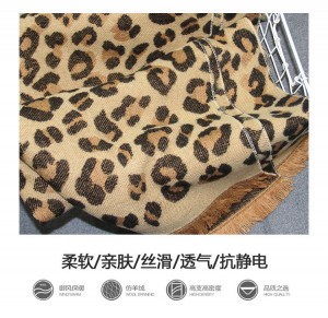 Autumn and winter Korean style imitation cashmere loose women scarf ladies new leopard shawl long thickened warm scarf