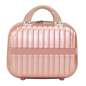 ABS large capacity waterproof pink traveling cosmetic bag case makeup handbag