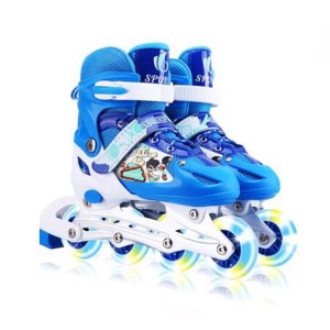 Skates for children adjustable skates for boys and girls sports gifts single flash inline skates