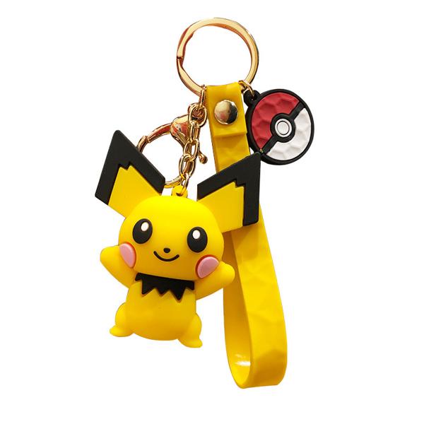 Pikachu silicone car key pendant creative cartoon pendant bag cute pendant small gift goods accessories Yiwu key pendant agent