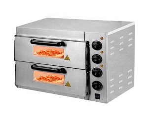 Commercial Electric Bakery Equipment Double 2 Layers Baking Pizza Oven