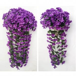 Wedding home decorations artificial flowers fake flower vine wall wisteria hanging baskets