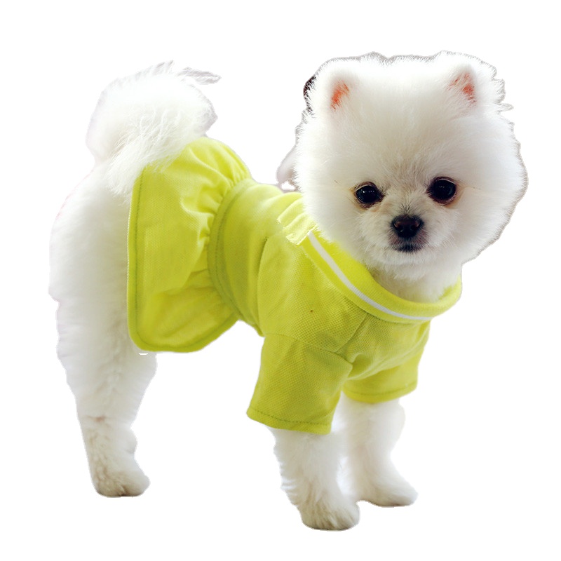 Dog spring summer casual polo shirt dress pets outfits clothes for small dog party dog skirt puppy pet costumer design