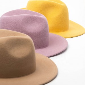 2020 Wholesale Vintage Custom Men Women 100% Wool Felt Fedora Hat Panama Unisex Sombrero De Fieltro Chapeau De Feutre