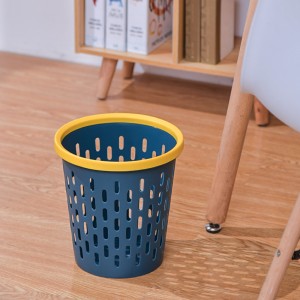 High Quality Household Round Office Living Room Office Plastic Bathroom Waste Bin Trash Can Dustbin