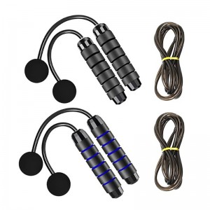 Custom Steel Wire Weighted Jump Rope Set With Long Handle For Kids Skipping Speed Exercise