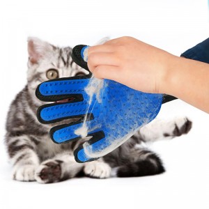 Hot Selling Cat Pet Grooming Glove Pet Brush Glove for Cat Dog Hair Remove Mitt Dog Deshedding Cleaning Combs Massage Gloves
