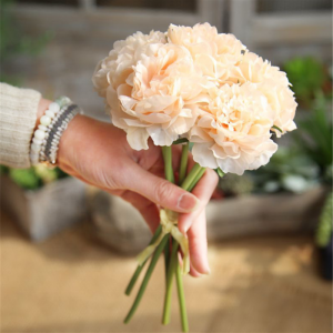 Wholesale silk wedding peony flower bunch artificial flower for home decor