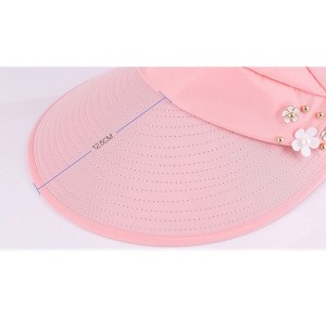 UV Protect Outdoor Women Foldable Large Brim Visor Cap UPF50 Beach Sun Hat