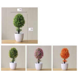 Artificial Plants Bonsai Plastic Simulation Tree Desktop Pot Decorative Fake Flowers Leaves Garden Plant Decor