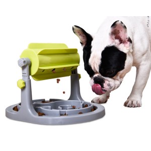 Height Adjustment Round Smart Plastic Dog Bowl Pet Feeder