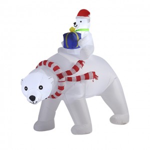 6FT Christmas inflatable bear outdoor yard decoration