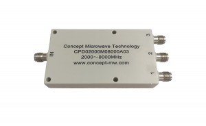 3 Way SMA Wilkinson Power Divider From 2000MHz-8000MHz