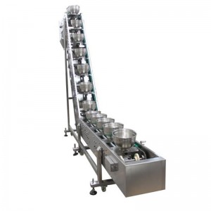 Top Suppliers Customized Dump Height 1L 2L 3L 5L 15L Bowl Conveyor for Automatic Portion Weight Transporting to Downstream Packing Machine Line