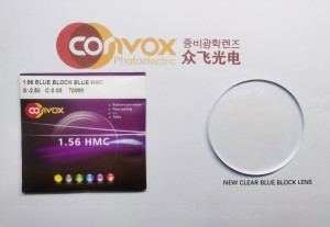 New! High Index 1.61 clear base blue block uv420 hmc optical lenses