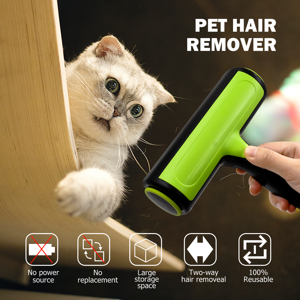 Reusable Pet Dog Cat Hair Rmover Roller For Carpet Clothes