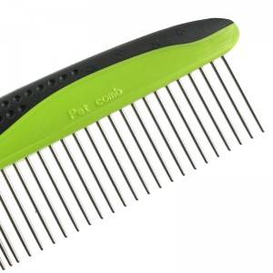 ສະແຕນເລດ Pet Hair Grooming Comb