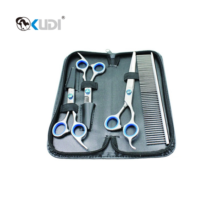 China wholesale Dog Grooming Straight Scissors - Pet Grooming Scissor Set – Kudi