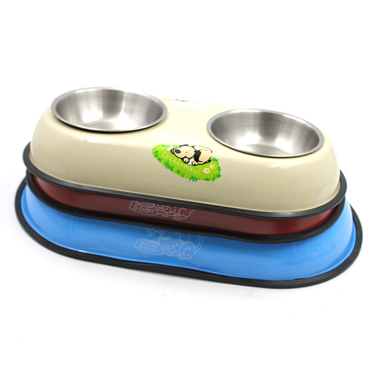 Double Stainless Steel Dog Bowl