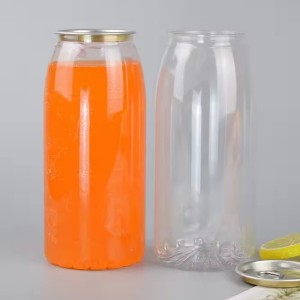 Wholesale 250ml 330ml 500 ml PET Plastic Cups Pop Juice Can Empty Round Bubble Milk Tea Juice Coffee Beverage Bottles