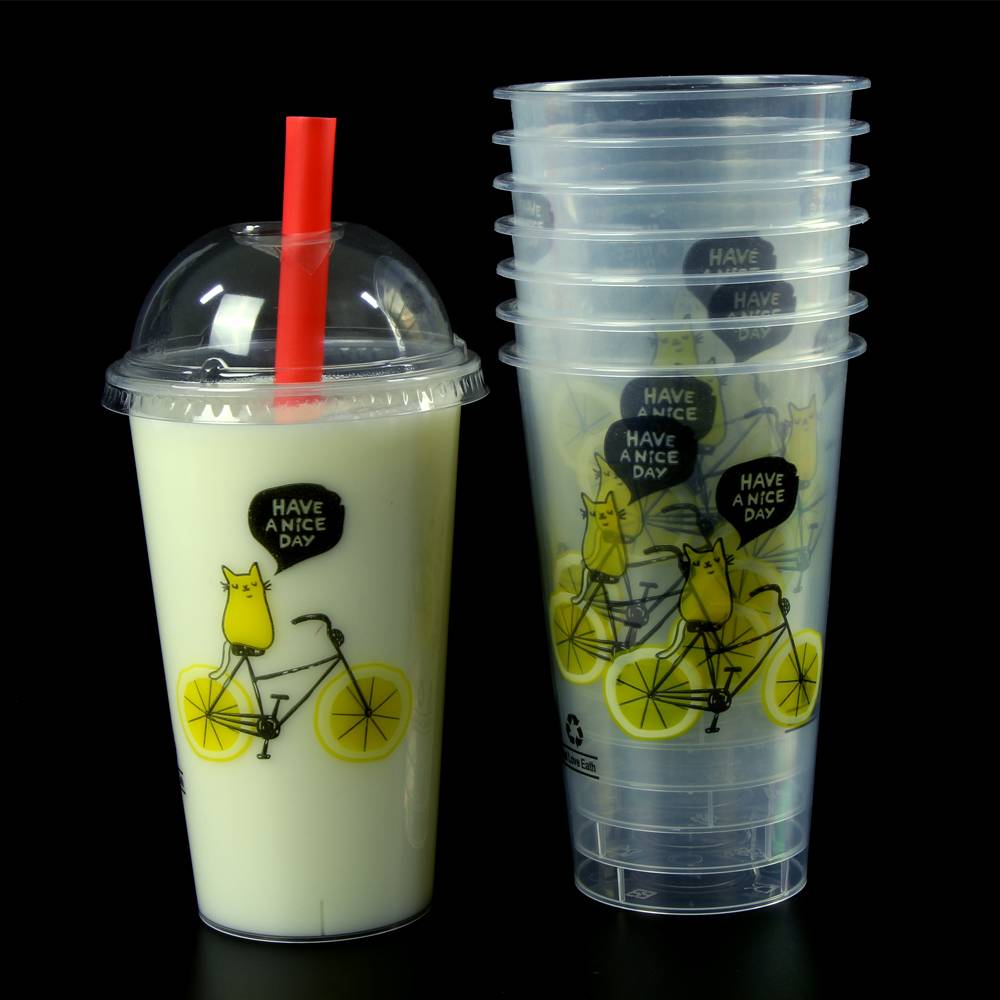 China Cheap pricePrinted Smoothie Cups- 12oz Printed PET Plastic Cups 92mm – Copak