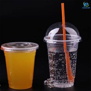 Discount wholesale China 9oz Platstic Pretty Cake Packing Cup with Lids