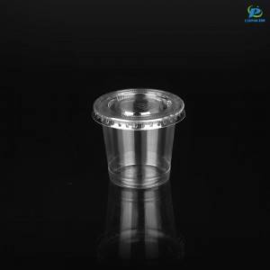Free sample for China Wholesale Yogurt Cup 3oz 5oz Empty Clear Plastic PP Milk Bottle with Clear Lid for Milk Customized Logo