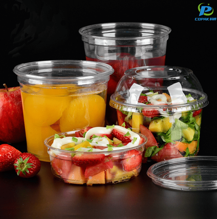 24oz/750ml Disposable Crystal-clear Plastic PET Deli Container