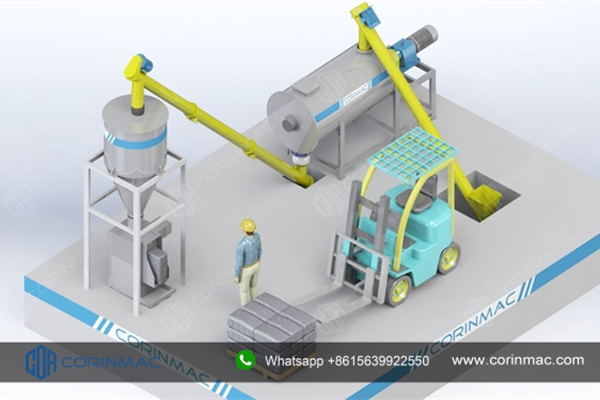 Simple dry mortar production line CRM1