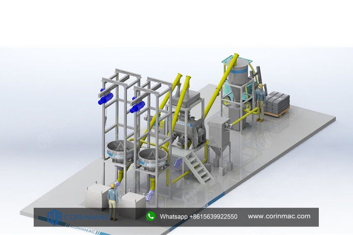 Simple dry mortar production line CRM3