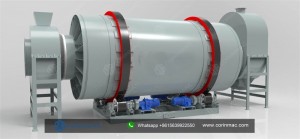 Three cylinder rotary dryer with high heat efficiency